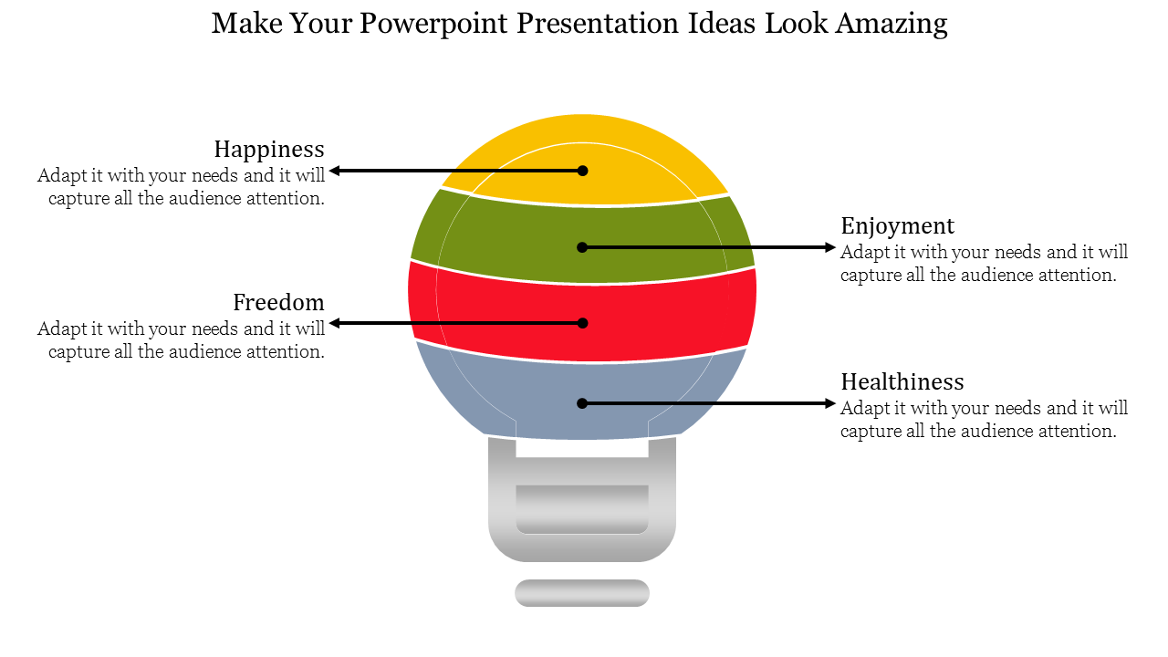 Free - Impressive Ideas PowerPoint Presentation With Bulb Model